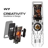 HAWINK Direct Drive draadloze tattoo-machine Oplaadbare tattoo-pen Vervangbare batterijen met dubbele, verschillend gewogen handgrepen