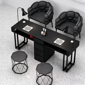Table de Manucure Moderne pour Salon de Beauté avec Lampe LED Intégrée - Product Image 2