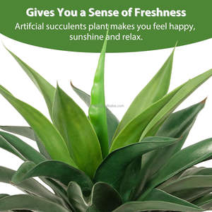 2FT Grand <span class=keywords><strong>Faux</strong></span> Aloe Vera Plantes D'intérieur avec <span class=keywords><strong>Faux</strong></span> Herbe <span class=keywords><strong>Faux</strong></span> Plancher Plante Artificielle Couronne Orchidée Plante pour Porche Patio Décor - Product Image 3