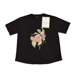 Camiseta de Manga Corta para Mujer, con Estampado Frontal, Tejido Jersey Sencillo, 190 g/m², Algodón y Elastano, Suave y Elástica, Básica para Uso Diario - Product Image 1