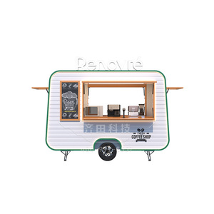 Renovtr Food Truck de 2 Ruedas, Acero Inoxidable, Estilo Retro Airstream, Cafetería al Aire Libre, Unidad Móvil de Catering - Product Image 2