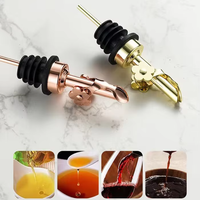 Verseur pondéré en acier inoxydable Distributeur automatique d'huile d'olive Bec verseur de vinaigre balsamique/alcool Becs Verseurs de bouteille d'alcool