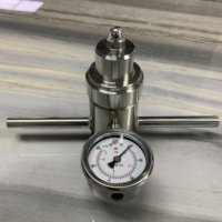 Régulateur de pression chauffé à la vapeur compact, échangeur de chaleur en spirale, corps en 316L, options de pression réglables, CV 1/2\" 1/4\"