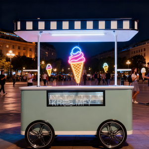 Carritos Móviles de Venta Ambulante de Helados, Carrito de Comida Comercial Personalizado, Kiosco de Comida Callejera para Uso en Exteriores - Product Image 2