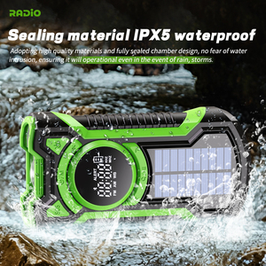 Dynamo năng lượng mặt trời Powered đài phát thanh khẩn cấp: AM/FM BT 5.3 siêu sáng LED IPX5 không thấm nước 5000mAh USB ngân hàng điện sạc - Product Image 6