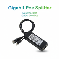 Divisor PoE Gigabit 5V 2.4A Tipo-C IEEE 802.3af/at para Switch, Cámara IP/AP, Adaptador 10/100/1000Mbps con 8 Puertos