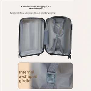 Valise cabine compacte légère pour femme de 20 pouces en PP avec serrure à combinaison, valise à roulettes pour étudiant, trois types de poignées télescopiques - Product Image 3