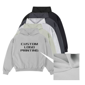 Sweat à capuche de luxe pour homme en molleton bouclette épais, doublé coton, avec impression graphique de dessin animé de haute qualité, style streetwear, personnalisable - Product Image 1