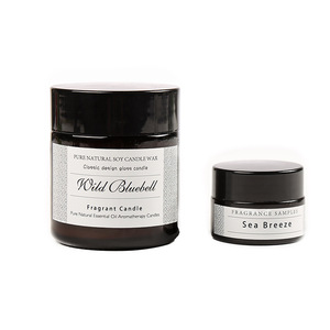 Scented Candles Sample Sea Breeze Fragrance Mini Jar With Black Lid Cylinder Shape Personal Gift - Product Image 3
