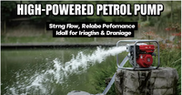 Pompa Air bensin 1.5 inci 2 inci, pompa air 7HP impeler ganda sentrifugal dapat disesuaikan