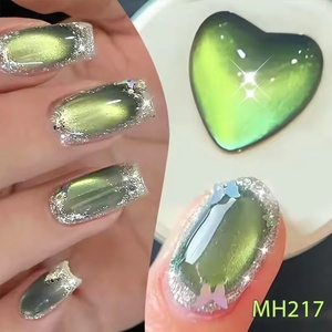 Vernis à ongles gel magnétique Shadow Star Cat 10 ml, perles de verre vertes, semi-permanent, à retirer par trempage, gel UV LED, fournitures pour ongles - Product Image 2