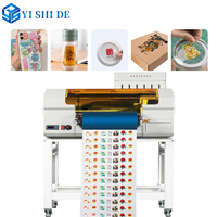 Impresora UV DX5 rollo a rollo totalmente automática de alta resolución con doble LED UV para curado, panel plano, DTF, etiquetas de cristal, impresora A3