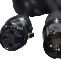 Câble d'alimentation pour éclairage de scène et câble de signal DMX avec prise d'alimentation XLR 3 broches, connecteur audio LED 3 broches pour DJ et discothèque