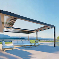 Pérgola de Jardín Prefabricada de Aluminio con Techo Panorámico de Vidrio - Estructura Exterior Independiente, Duradera, Ecológica y con Recubrimiento en Polvo