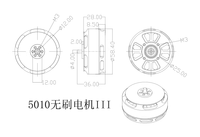 Moteur électrique 5010 340KV à rotor interne à couple élevé, bobinage usine ODM, pour drones, robotique, vélos électriques et appareils électroménagers