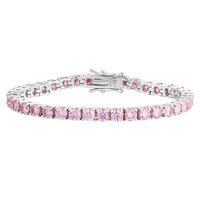 Bijoux de mode, bracelet tennis en moissanite de couleur 3 mm, 4 mm, 5 mm, 1 ct, argent 925, accessoires de luxe pour femmes et hommes