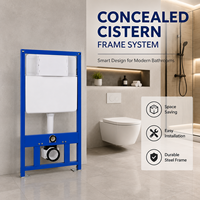 WC intelligent mural moderne en acier inoxydable, chasse manuelle, capacité 8L, réservoir encastré, évacuation au sol, modèle G19 pour hôtel