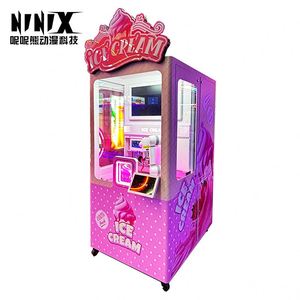 เครื่องจำหน่ายไอศกรีมอัตโนมัติเชิงพาณิชย์ สีชมพู พร้อมระบบจ่ายเงินด้วยคิวอาร์โค้ดและโทเค็น รวมถึงฟังก์ชัน SDK - Product Image 2
