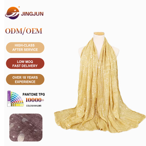 Sciarpa Lunga in Voile <span class=keywords><strong>di</strong></span> Cotone con Stampa Digitale per Donne Musulmane, Primavera, Vendita all'Ingrosso, <span class=keywords><strong>Marca</strong></span> Jingjun - Product Image 1