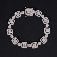Bijoux Hip Hop de luxe, chaîne cubaine en argent sterling 925 de 9,5 mm, collier cubain serti de moissanite avec certificat GRA