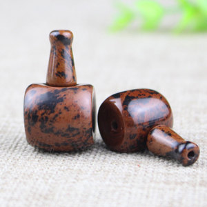 <b>Red</b> Obsidian Buddha Head 18MM 20MM For <b>Bracelet</b> Making Stone Beads Irregular Shape - Product Image 1