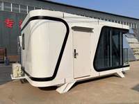 Capsule spatiale étanche modulaire, mini-maison, bureau conteneur détachable, bureau à domicile, unité de vie préfabriquée pour complexes hôteliers en plein air