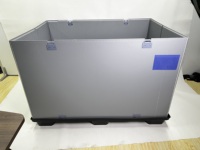 Boîte de protection pour palettes en HDPE, pliable, pour l'emballage de pièces automobiles, avec couvercle extensible et sangle