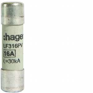 LF316PV Personalizzabile con Fusibile Fotovoltaico Hagers 10.3x38 16A 1000 V DC - Product Image 1