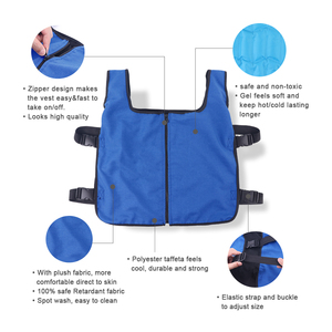 Durable Nylon <strong>Ice</strong> Gel Cooling Vest Safety Vest for Hot Weather Heat Relief - Product Image 3
