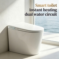 Toilette intelligente compacte entièrement configurée, chasse d'eau en cas de panne de courant, étanche IPX4, prise personnalisée pour la rénovation d'appartements
