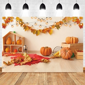 Sonbahar çiftlik ahır depo zemin Backdrop kabak sepeti saman bebek portre fotoğrafçılığı arka fotoğraf fotoğraf stüdyosu - Product Image 3