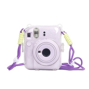 Caiul 사용자 정의 장식 카메라 스트랩 폴리 에스테르 니트 스트랩 Fujifilm Instax 카메라 케이스에 대한 카메라 다채로운 어깨 스트랩