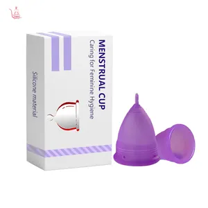 Factory Folding Environmental Silicone Reusable Menstrual Cup More Convenience Than Tampon Pads Women Cup