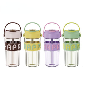 Happy Time Fruit Infusion Pitcher <b>750ml</b> Tritan Portable <b>Water</b> <b>Bottle</b> For Women Travel Cute Design - Product Image 2