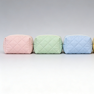 Borsa Cosmetica in Cotone Trapuntato Multicolore Personalizzata, Leggera e Portatile, Vendita all'Ingrosso - Product Image 3