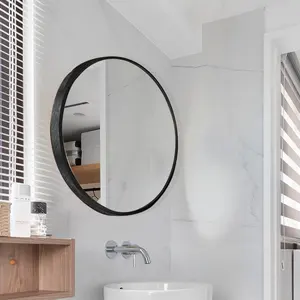 Miroir de salle de bain décoratif moderne avec cadre en aluminium, design personnalisé