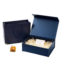 Boîte cadeau pliable avec logo personnalisé, aimantée, luxe, emballage en papier pliable magnétique