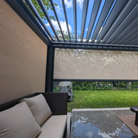 Pabellones de Techo de Aluminio Impermeables de Una Sola Capa de Alta Calidad a Precio de Fábrica Maplemiles, Pérgola de Aluminio con Persianas Motorizadas