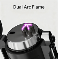 Briquet portable miniature à double arc avec lampe torche haute puissance pour la randonnée et le camping