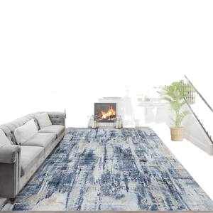 Tapis rectangulaire abstrait en velours cristal pour salon, antidérapant, en fibre de polyester, décoration intérieure, tapis mural - Product Image 3