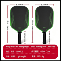 Raquette de pickleball Sovereign-Pro Honeycomb Polymer avec poignée antidérapante et carbone multicouche pour un jeu haute performance