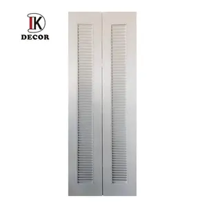 Porta dobrável de madeira para armário, design moderno com ventilação, porta dobrável de madeira