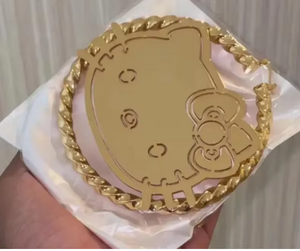 Benutzer definierte süße Zeichentrick figur KT Edelstahl Ohrringe Trendy Name Hoops für Mädchen Drops hipping Geschenks chmuck mit Piercing - Product Image 2