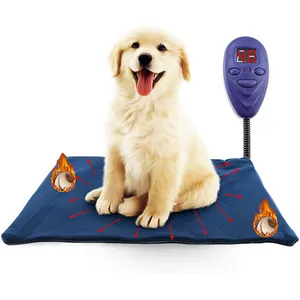 Almohadilla de calefacción impermeable para mascotas, almohadilla lavable de 18W con termostato
