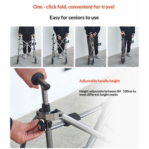 Adjustable Height Walking Stick Lightweight Aluminum Quad Walking Cane for Elderly Mobility Aid - Product Image 2