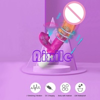 Vibrateur rotatif pour point G, jouets sexuels pour femmes, vibromasseur lapin, vibromasseur clitoridien, dildos, baguette chauffante massante
