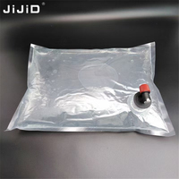 Sacs BIB transparents JIJID 3L 5L 10L 20L, sacs en boîte avec valve de distribution, emballage liquide, pochettes en plastique, qualité alimentaire