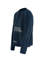 Vente en gros de pull de sport de rue en fourrure avec logo personnalisé pull d'hiver vintage à col en V imprimé de lettres pull en tricot mohair pour hommes