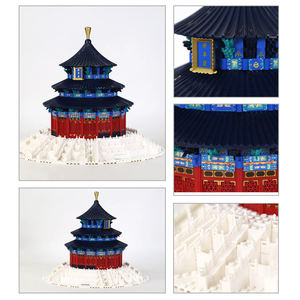 Wange 5222 Salón de Oración de Pekín para Buena Cosecha, Modelo de Bloques, Adorno, Juego de Construcción Educativo, Juguete de Plástico - Product Image 4