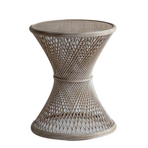Japanese Style Rattan Coffee <b>Table</b> <b>Round</b> Modern Minimalist Living Room <b>Side</b> <b>Table</b> For Hotel Lobby - Product Image 5